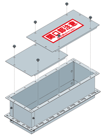 「安全カバー(開口部注意シール付き)」の取付例